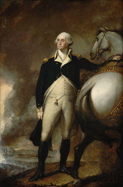 Gilbert Stuart Oil on canvas portrait of George Washington at Dorchester Heights. Spain oil painting art